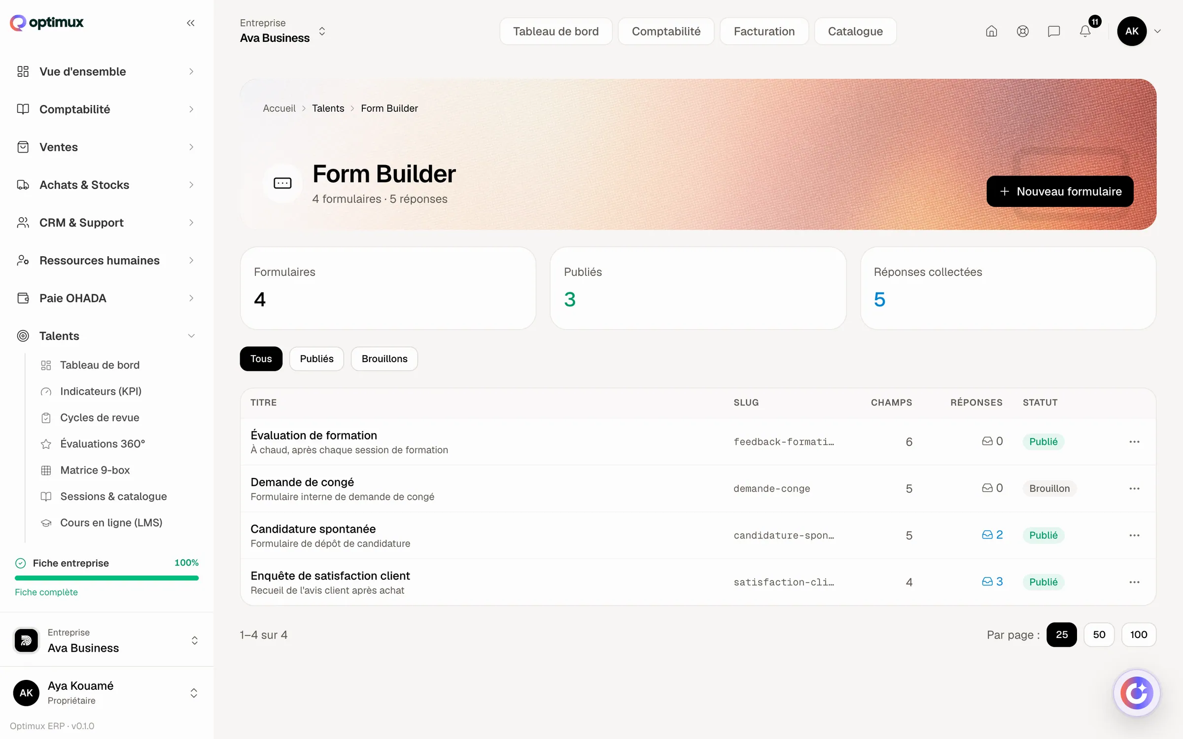 Form Builder : Des champs à vous